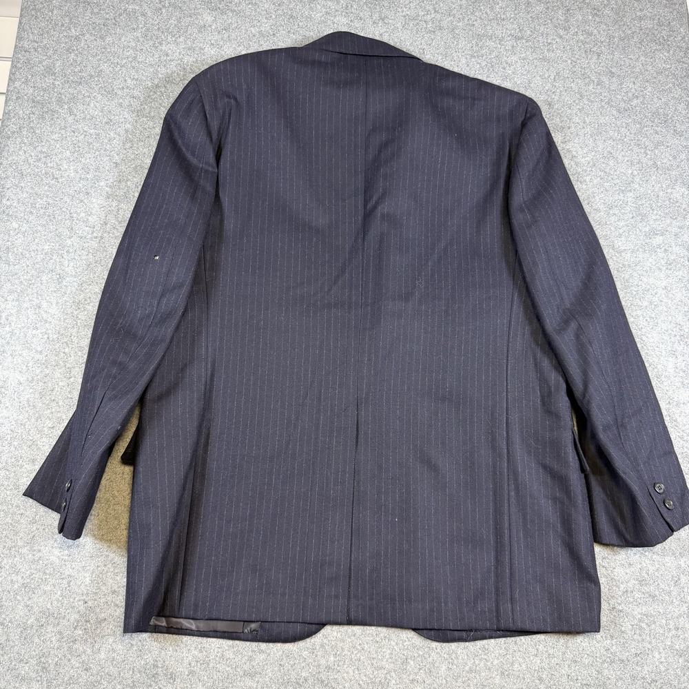Vintage Brooks Brothers Golden Fleece Suit Jacket Mens 44 Blue Pinstripe Wool - Picture 9 of 13